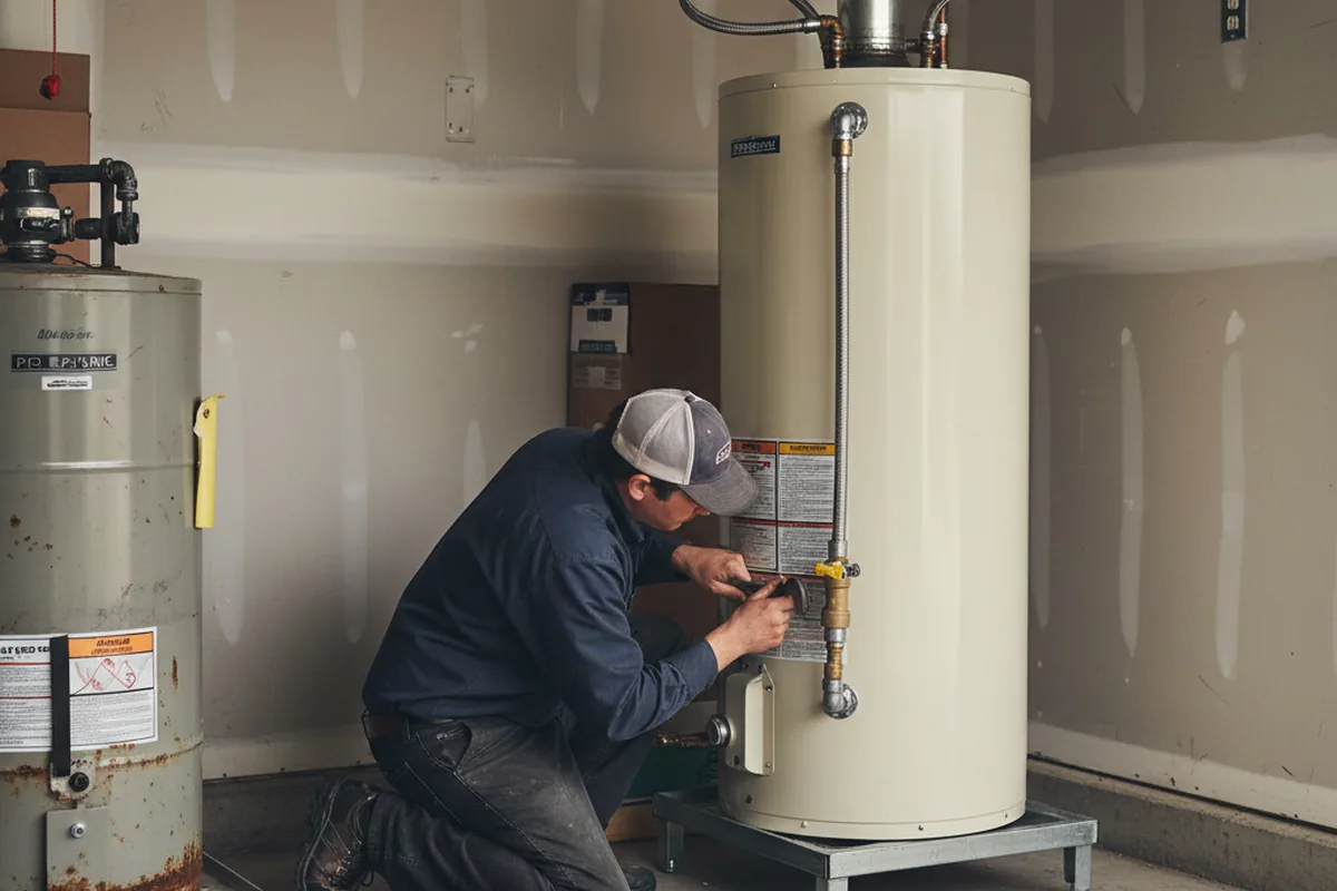 Water heater and shutoff valve replacement in Baxter