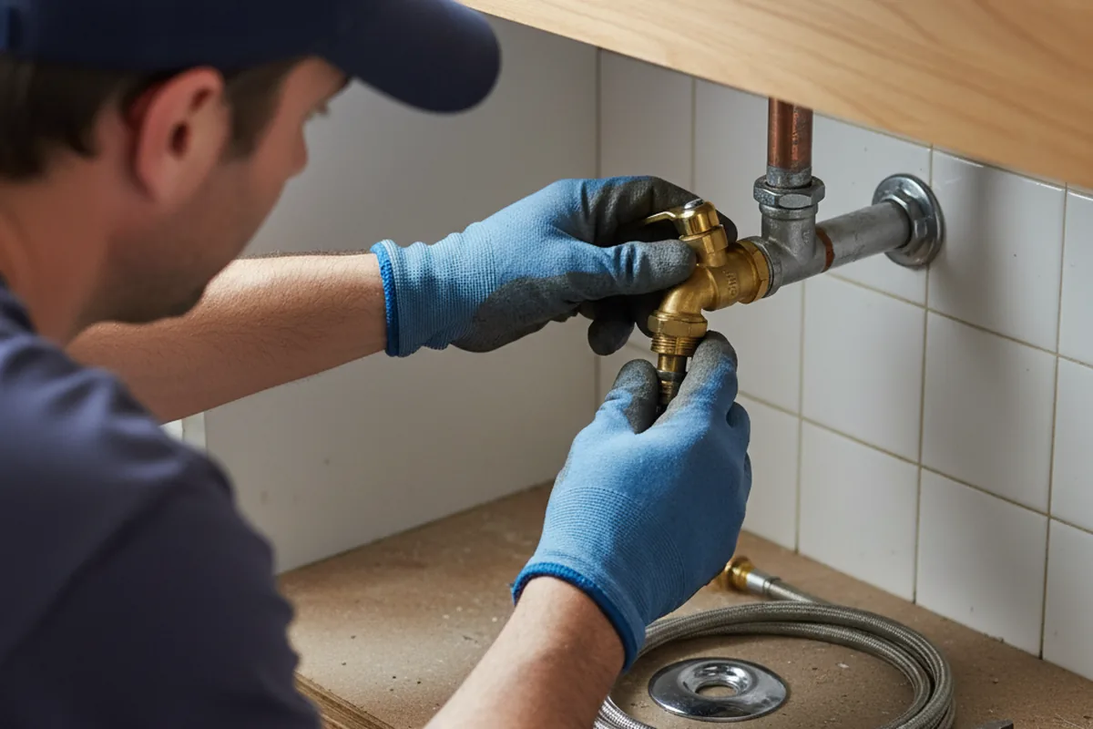 Shutoff valve and fitting work during Faucet and Fixture Repair in Baxter